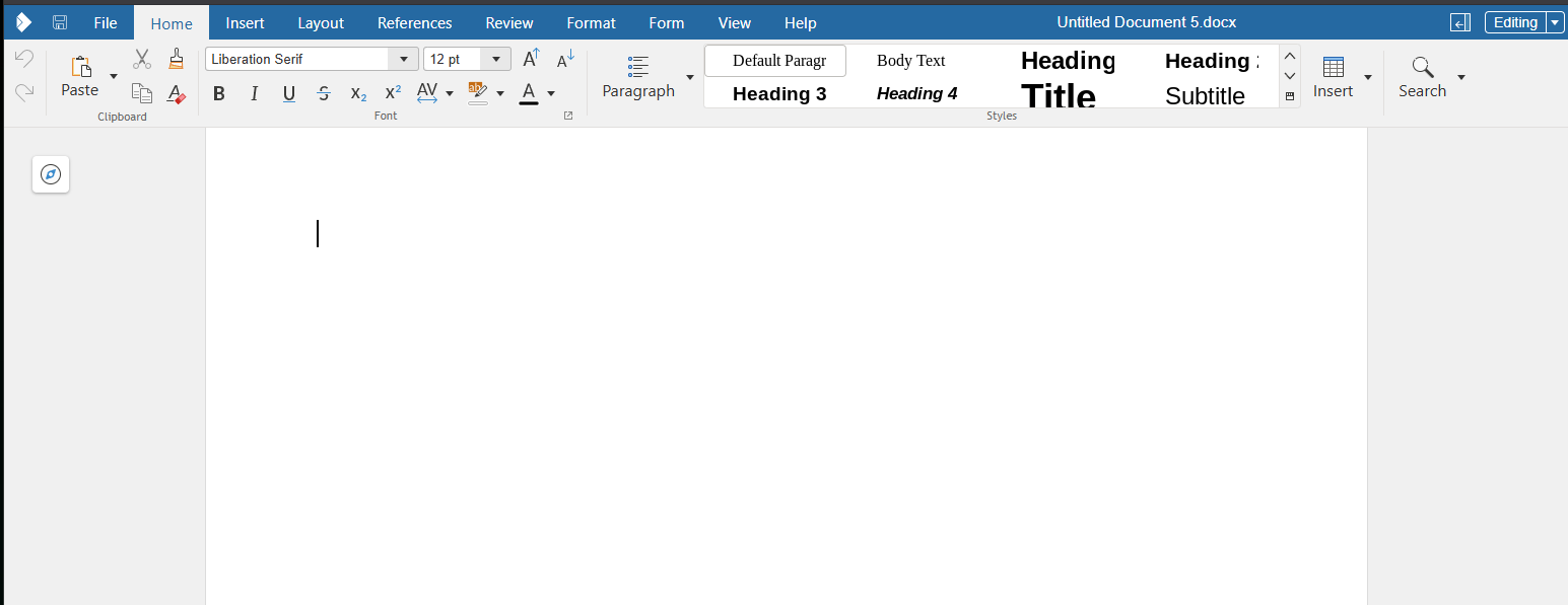 docTrove editing a Word document inline via Collabora